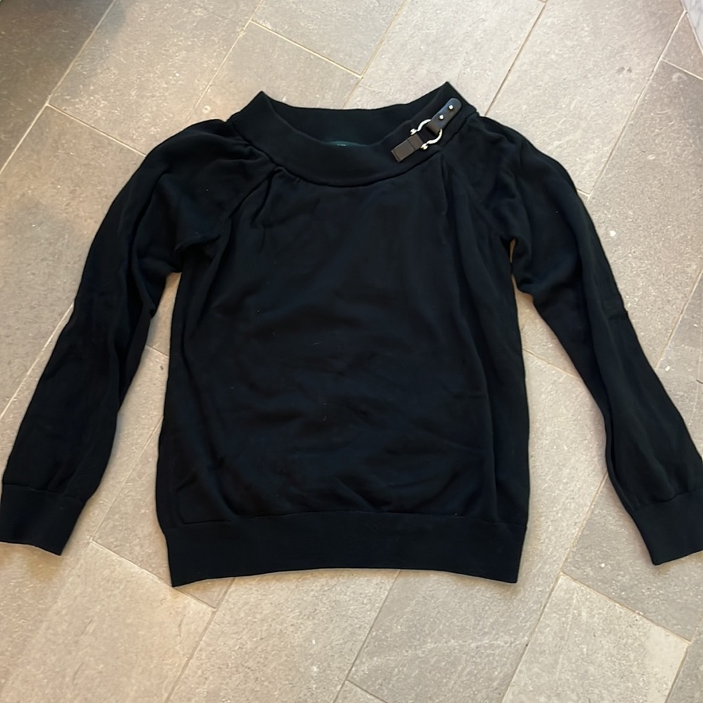 Ralph Lauren cropped black sweater, size Large